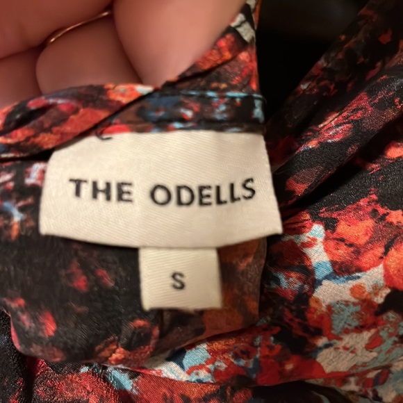 The Odells Floral Flowy 100% Silk Top Sz S - Picture 4 of 5